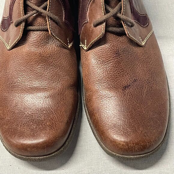 Think! Brown Leather Lace Up Ankle Boots Men\'s EU 42 US 8.5 9 Comfort main image 6